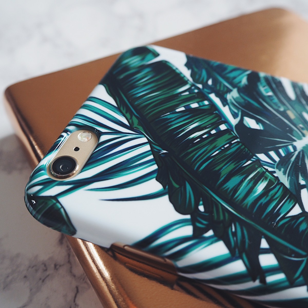 Coconut Lane Tropical Palm Print iPhone Case
